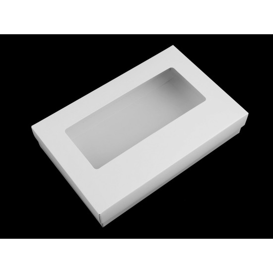 Paper box with see-through window - White (1 Piece) Paper box with see-through window - White (1 Piece)