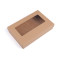 Geschenkbox aus papier mit fenster - Naturbraun (1 Stück)