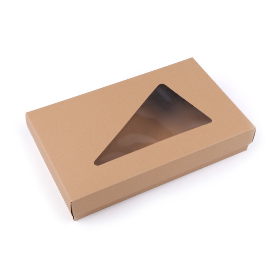 Paper box with see-through window - Natural brown (40 Pieces) Paper box with see-through window - Natural brown (40 Pieces)