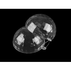Plastic fillable ball ornament ø8 cm - Transparent (5 Pieces)