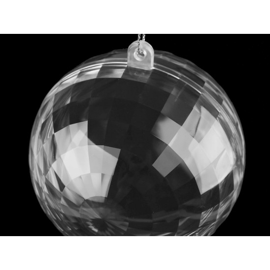 Plastic fillable ball ornament ø8 cm - Transparent (5 Pieces) Plastic fillable ball ornament ø8 cm - Transparent (5 Pieces)