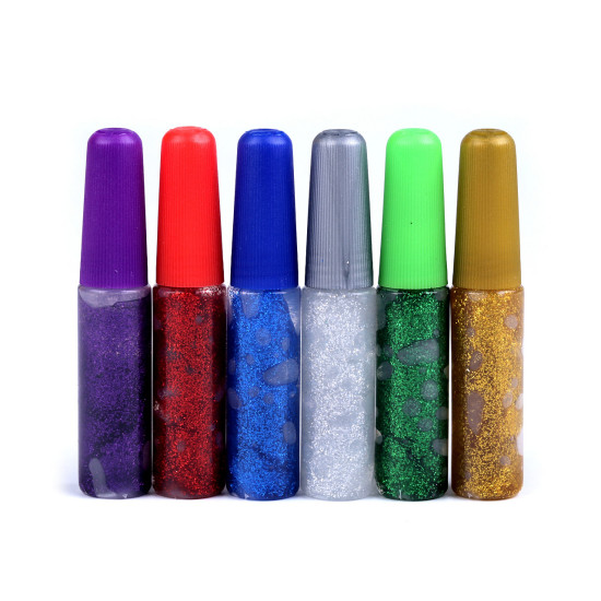 Csillámos ragasztó vegyes színek 6 db glitter - Mix (6 Darabok) Csillámos ragasztó vegyes színek 6 db glitter - Mix (6 Darabok)