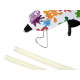 Hot melt gun set, for glue ø7 mm - Multicolor (12 Pieces) Hot melt gun set, for glue ø7 mm - Multicolor (12 Pieces)