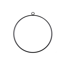 Kółko / obręcz metalowa ø25 cm lakierowane - Czarny (1 Sztuka)