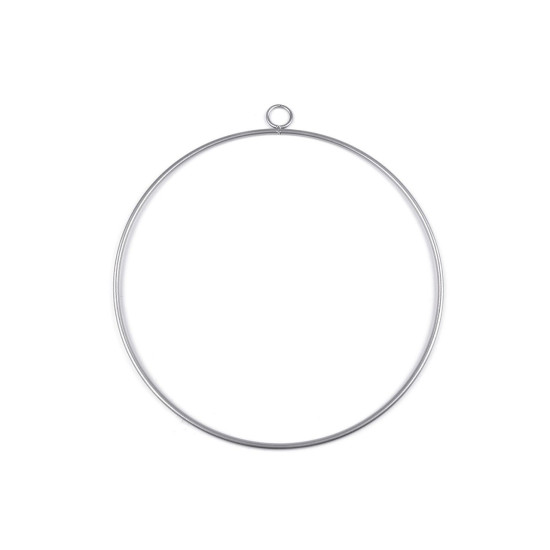 Kółko / obręcz metalowa ø25 cm lakierowane - Srebrny ciemn (3 Sztuki) Kółko / obręcz metalowa ø25 cm lakierowane - Srebrny ciemn (3 Sztuki)