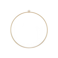 Lacquered metal circle hoop ø30 cm - Gold (1 Piece)