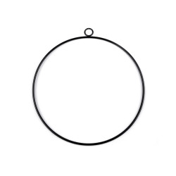 Kółko / obręcz metalowa ø30 cm lakierowane - Czarny (1 Sztuka)