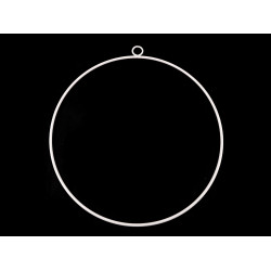 Lacquered metal circle hoop ø30 cm - White (1 Piece)