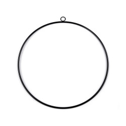 Lacquered metal circle hoop ø50 cm - Black (1 Piece)