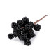Artificial blackberries and raspberries on wire - Black (3 Bunches) Artificial blackberries and raspberries on wire - Black (3 Bunches)