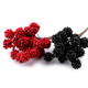 Artificial blackberries and raspberries on wire - Black (3 Bunches) Artificial blackberries and raspberries on wire - Black (3 Bunches)