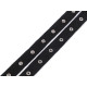 20 mm széles pamut gombos rögzítés - Fekete (1 Méter) 20 mm széles pamut gombos rögzítés - Fekete (1 Méter)