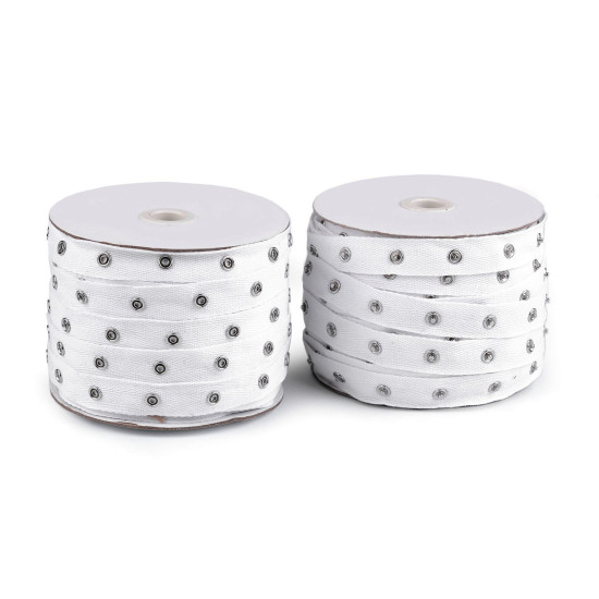 20 mm széles pamut gombos rögzítés - Fekete (1 Méter) 20 mm széles pamut gombos rögzítés - Fekete (1 Méter)