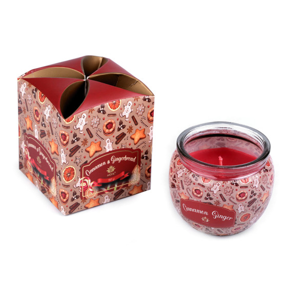 Scented candle in glass jar 90 g - Light pink (1 Piece)