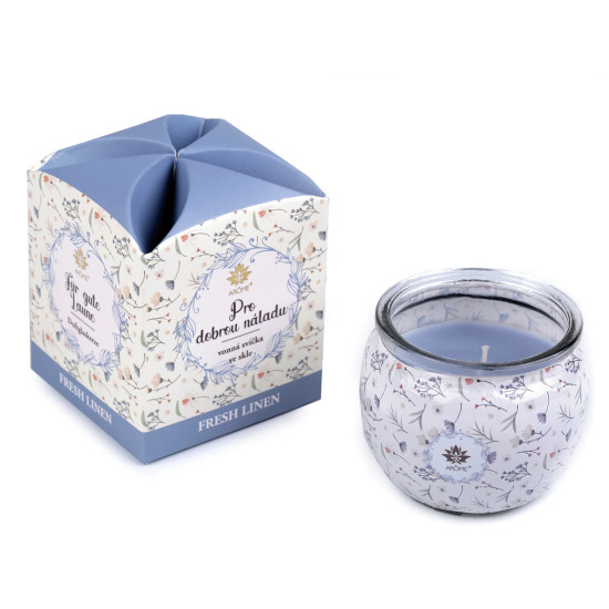 Scented candle in glass jar 90 g - Light pink (1 Piece)