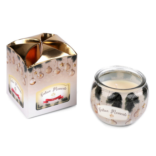 Scented candle in glass jar 90 g - Light pink (1 Piece)