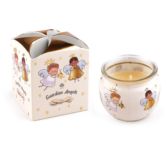 Scented candle in glass jar 90 g - Light pink (1 Piece)