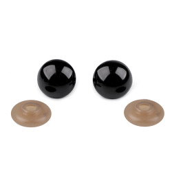 Craft eyes with safety ø20 mm - Black (10 Sets)