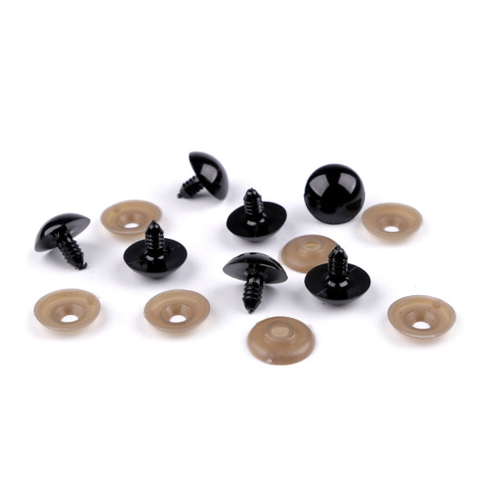 Craft eyes with safety ø20 mm - Black (10 Sets) Craft eyes with safety ø20 mm - Black (10 Sets)