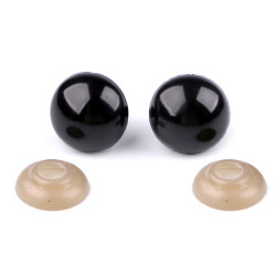 Craft eyes with safety ø16 mm - Black (10 Sets)