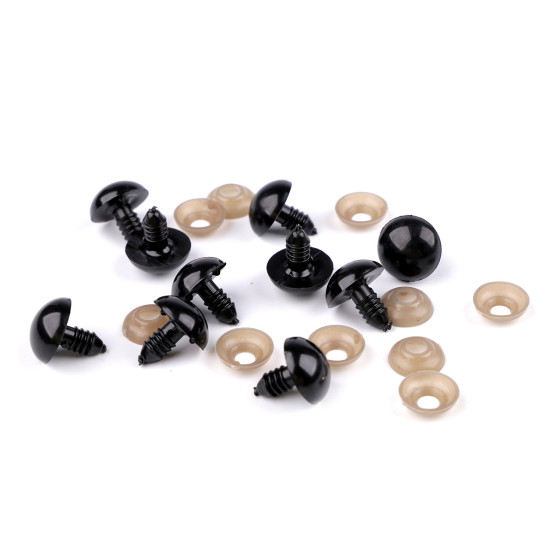 Craft eyes with safety ø16 mm - Black (10 Sets) Craft eyes with safety ø16 mm - Black (10 Sets)
