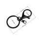 Keychain ring with carabiner - Black varnish (50 Pieces)