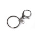 Keychain ring with carabiner - Black varnish (50 Pieces)
