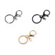 Keychain ring with carabiner - Black varnish (50 Pieces)