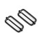 Adjustable slide buckle / buckle slider for webbings, width 38 mm - Black varnish (100 Pieces)