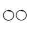 Binder ring / metal book ring - Black varnish (100 Pieces)