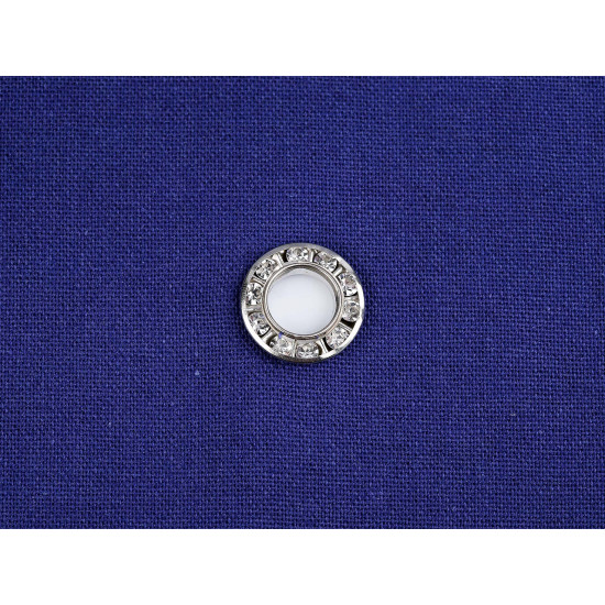 Aufsatz zum nieten von ösen mit steinchen, innen-ø 10 mm - Nickel (2 Sets) Aufsatz zum nieten von ösen mit steinchen, innen-ø 10 mm - Nickel (2 Sets)