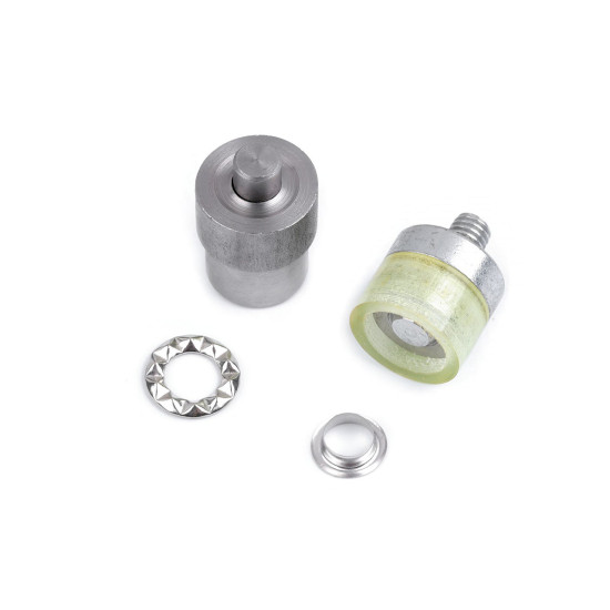 Aufsatz zum nieten von ösen mit steinchen, innen-ø 10 mm - Nickel (2 Sets) Aufsatz zum nieten von ösen mit steinchen, innen-ø 10 mm - Nickel (2 Sets)