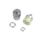 Aufsatz zum nieten von ösen mit steinchen, innen-ø 10 mm - Nickel (2 Sets) Aufsatz zum nieten von ösen mit steinchen, innen-ø 10 mm - Nickel (2 Sets)