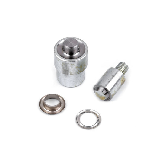 Aufsatz zum nieten von matten ösen, innen-ø 10 mm - Nickel (2 Sets) Aufsatz zum nieten von matten ösen, innen-ø 10 mm - Nickel (2 Sets)