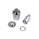 Aufsatz zum nieten von blumenösen mit steinchen, innen-ø 10 mm - Nickel (1 Set) Aufsatz zum nieten von blumenösen mit steinchen, innen-ø 10 mm - Nickel (1 Set)