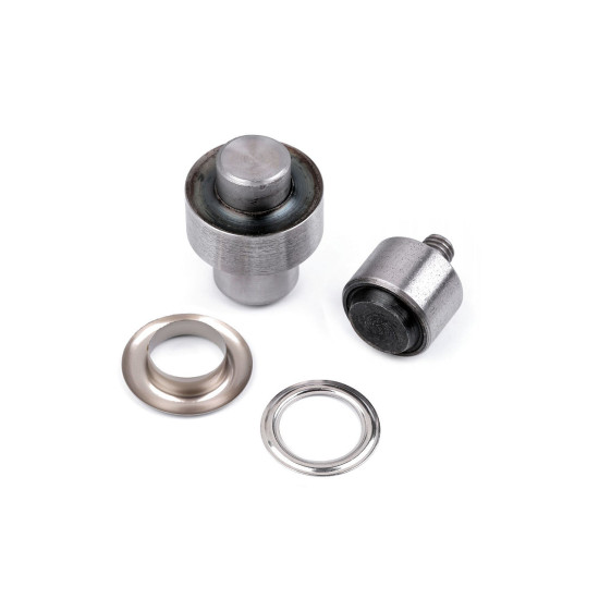 Aufsatz zum nieten von matten ösen, innen-ø 16 mm - Nickel (2 Sets) Aufsatz zum nieten von matten ösen, innen-ø 16 mm - Nickel (2 Sets)