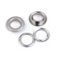Eyelets / grommets with washer inner ø16 mm / outer ø27, matte - Nickel (33 Pairs) Eyelets / grommets with washer inner ø16 mm / outer ø27, matte - Nickel (33 Pairs)