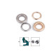 Eyelets / grommets with washer inner ø16 mm / outer ø27, matte - Nickel (33 Pairs) Eyelets / grommets with washer inner ø16 mm / outer ø27, matte - Nickel (33 Pairs)