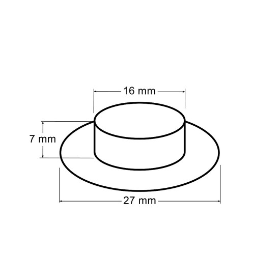 Eyelets / grommets with washer inner ø16 mm / outer ø27, matte - Nickel (33 Pairs) Eyelets / grommets with washer inner ø16 mm / outer ø27, matte - Nickel (33 Pairs)