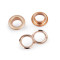 Eyelets / grommets with washer inner ø10 mm / outer ø17, matte - Pink gold (10 Pairs)