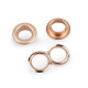 Eyelets / grommets with washer inner ø10 mm / outer ø17, matte - Pink gold (10 Pairs) Eyelets / grommets with washer inner ø10 mm / outer ø17, matte - Pink gold (10 Pairs)