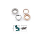 Eyelets / grommets with washer inner ø10 mm / outer ø17, matte - Pink gold (10 Pairs) Eyelets / grommets with washer inner ø10 mm / outer ø17, matte - Pink gold (10 Pairs)