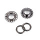 Eyelets / grommets with washer inner ø10 mm / outer ø22 mm "flower with crystals" - Black nickel (30 Pairs) Eyelets / grommets with washer inner ø10 mm / outer ø22 mm "flower with crystals" - Black nickel (30 Pairs)