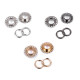 Eyelets / grommets with washer inner ø10 mm / outer ø22 mm "flower with crystals" - Black nickel (30 Pairs) Eyelets / grommets with washer inner ø10 mm / outer ø22 mm "flower with crystals" - Black nickel (30 Pairs)