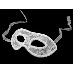 Carnival / party mask - eye mask - White (1 Piece)