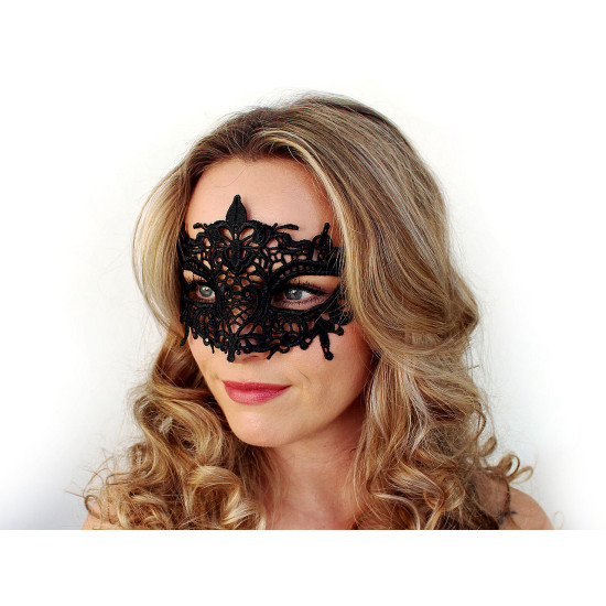 Carnival / masquerade lace eye mask - Black (50 Pieces)
