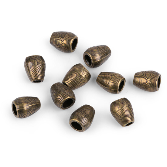 Capat metalic pentru snur ø3,5 mm / ornament - Lac negru (10 Bucăți) Capat metalic pentru snur ø3,5 mm / ornament - Lac negru (10 Bucăți)