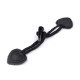 Duffle coat jacket button / toggle horn button fastener - Black (1 Pair)