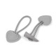 Duffle coat jacket button / toggle horn button fastener - Black (1 Pair)