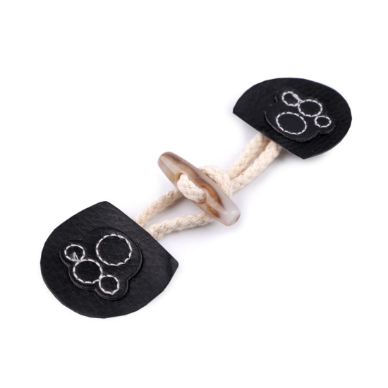 Duffle coat jacket button / toggle horn button fastener - Cognac brown (10 Pairs) Duffle coat jacket button / toggle horn button fastener - Cognac brown (10 Pairs)